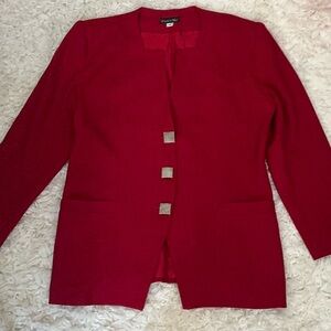 VINTAGE 80s Red Oversized Blazer